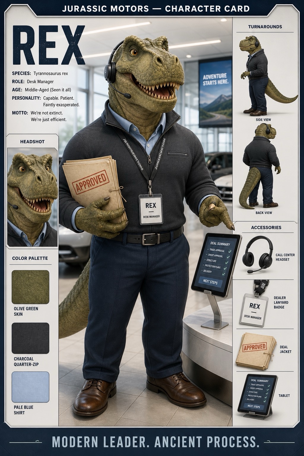 Rex, Tyrannosaurus rex desk manager